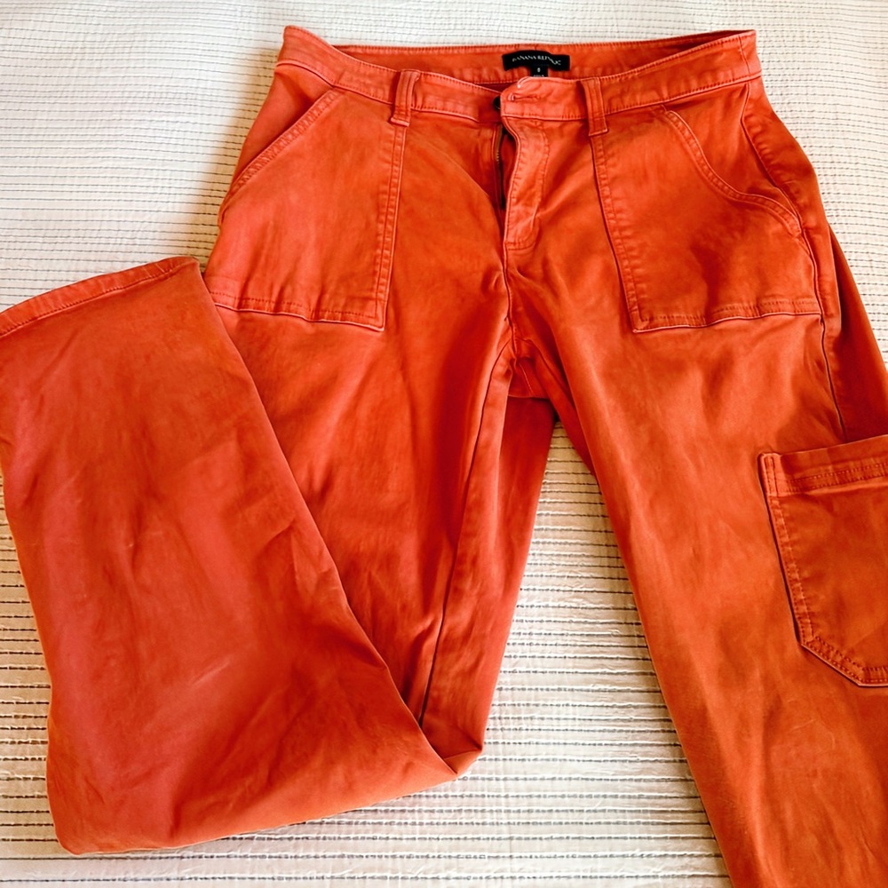 Women’s Orange Cargo Pants - Banana Republic